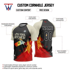 Lets Toss Fire Custom Cornhole Jersey
