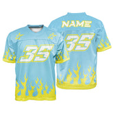Custom Speed Flame Oversized Football Jersey Street Fashion T-shirt
