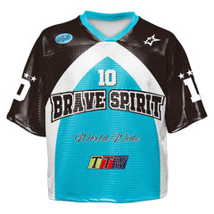 Custom Brave Spirit Oversized Football Jersey Street Fashion T-shirt