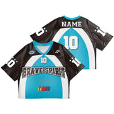 Custom Brave Spirit Oversized Football Jersey Street Fashion T-shirt