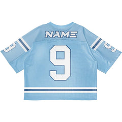Custom Navy Blue Band Oversized Football Jersey Street Fashion T-shirt