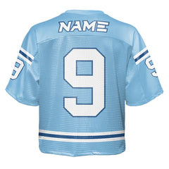 Custom Navy Blue Band Oversized Football Jersey Street Fashion T-shirt
