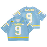 Custom Lemon Yellow Band Oversized Football Jersey Street Fashion T-shirt