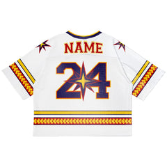 Custom Gold Athletic Oversized Football Jersey Retro Street Fashion T-shirt