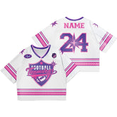 Custom Pink Athletic Oversized Football Jersey Retro Street Fashion T-shirt