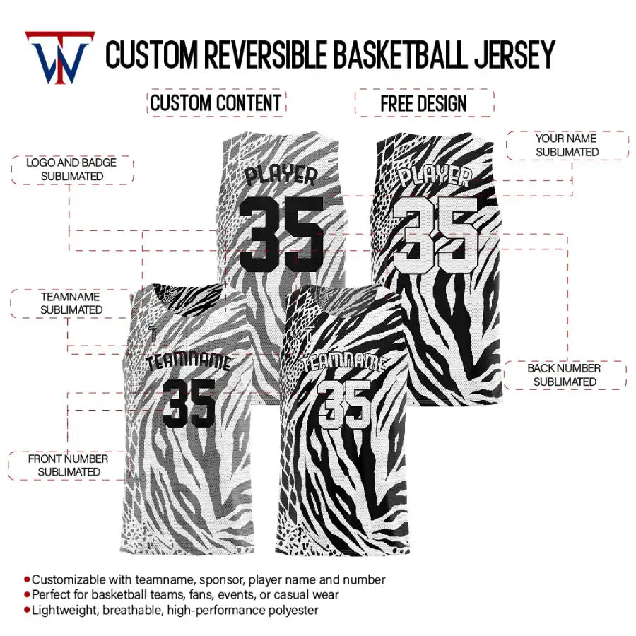 tteamwear custom reversible jersey