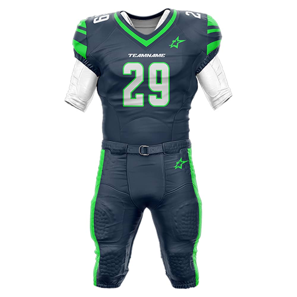 200 Series American Football Jersey & Integrated Pants 3D front