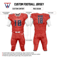 Custom Torrent American Football Jersey & Red Integrated Pants