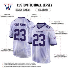 Custom Elite Violet Authentic Football Jersey