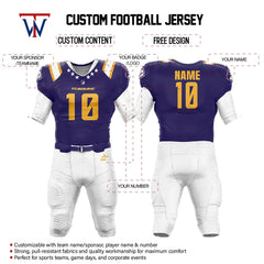 Custom Epaulettes American Football Jersey & White Integrated Pants