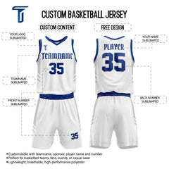 Custom Glacier Basketball Jersey Uniform Set