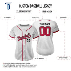 Custom Grey Heather Button Down Baseball Jersey for Women