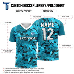 Dynamic Camo Custom Team Adult Youth Soccer Jersey