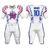 Custom National Flag American Football Jersey & White Integrated Pants