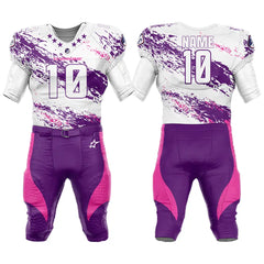 Custom Brush American Football Jersey & Waves Integrated Pants
