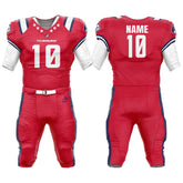 Custom Red Epaulettes American Football Jersey & Stripe Integrated Pants