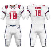 Custom Orange-White American Football Jersey & Stripe Integrated Pants