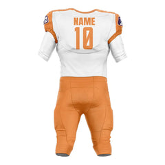 Custom Split American Football Jersey & Orange Integrated Pants