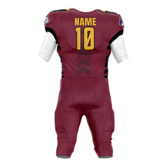 Custom Epaulettes American Football Jersey & Red Integrated Pants
