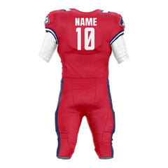 Custom Red Epaulettes American Football Jersey & Stripe Integrated Pants