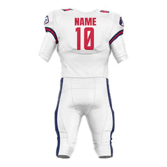 Custom Orange-White American Football Jersey & Stripe Integrated Pants