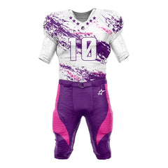 Custom Brush American Football Jersey & Waves Integrated Pants
