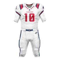 Custom Orange-White American Football Jersey & Stripe Integrated Pants