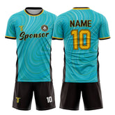 Custom Aurora Soccer Jersey 3D effect