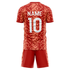 Custom Geometric Soccer Jersey 3D back view