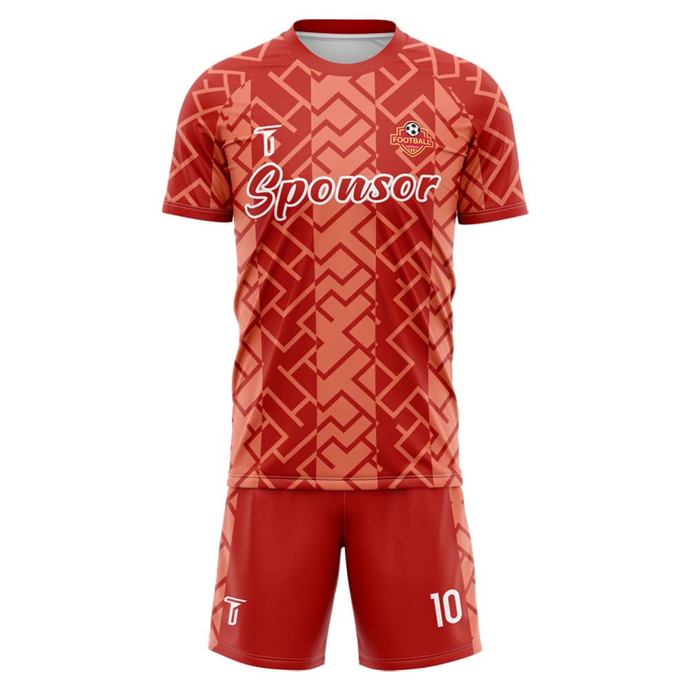Custom Geometric Soccer Jersey 3D front view