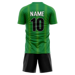 Custom Green Neon Soccer Jersey 3D back view