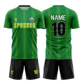 Custom Green Neon Soccer Jersey 3D effect