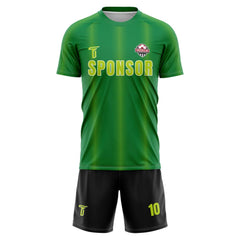 Custom Green Neon Soccer Jersey 3D front view