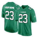 Custom Green White-Black Authentic Football Jersey 3D effect