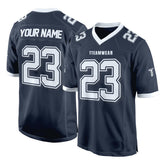 Custom Grey White-Frame Authentic Football Jersey 3D effect