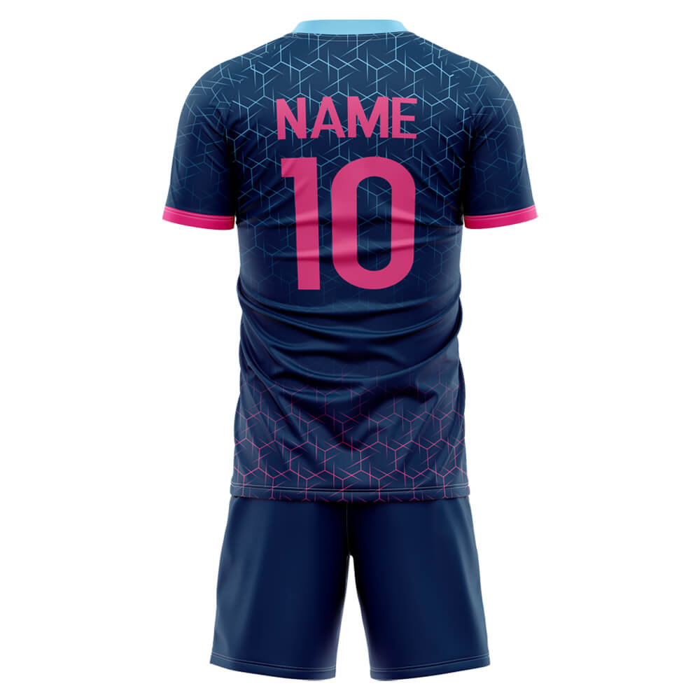 Custom Hex-Gradient Soccer Jersey back view