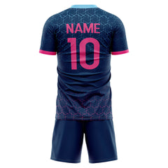 Custom Hex-Gradient Soccer Jersey back view