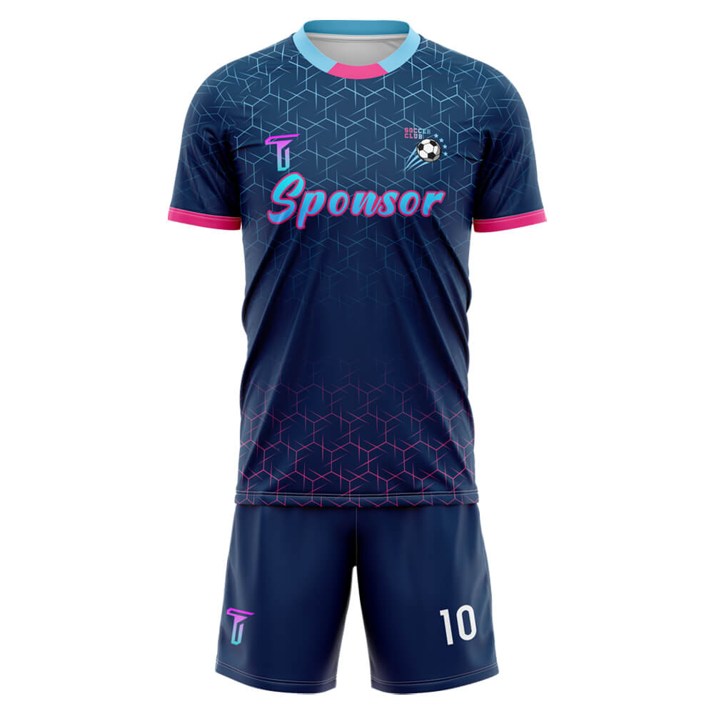 Custom Hex-Gradient Soccer Jersey front view