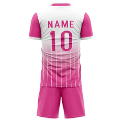 Custom Pink Fade Soccer Jersey 3D back view