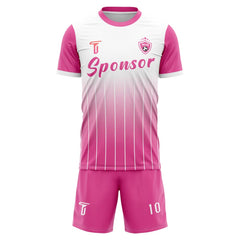 Custom Pink Fade Soccer Jersey 3D front view