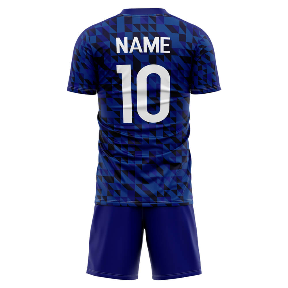 Custom Pixel Grid Soccer Jersey back view