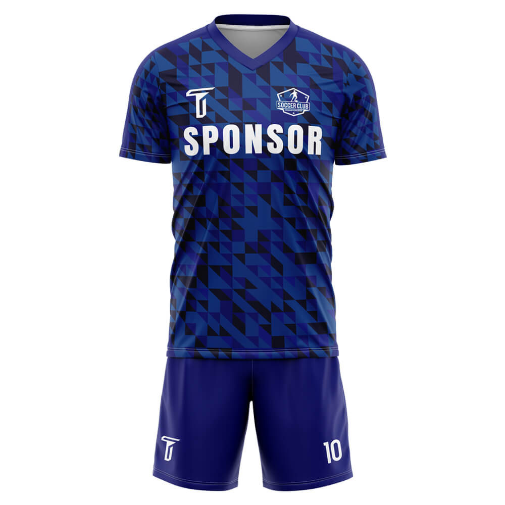 Custom Pixel Grid Soccer Jersey front view