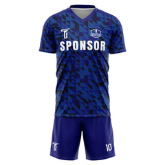 Custom Pixel Grid Soccer Jersey front view