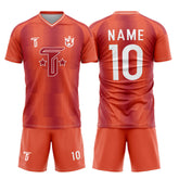 Custom Red Glow Soccer Jersey