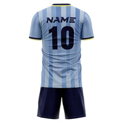 Custom Striped Soccer Jersey back view