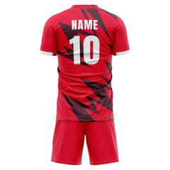 Custom Thunder Soccer Jersey 3D back view