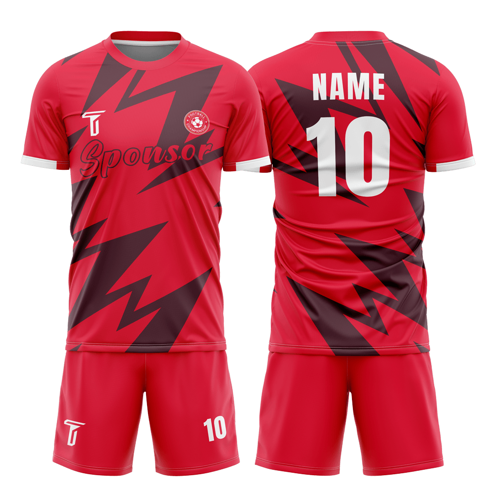 Custom Thunder Soccer Jersey 3D effect
