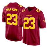 Custom Vermillion Gold Authentic Football Jersey 3D effect