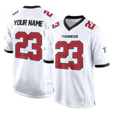 Custom White Red-Black Authentic Football Jersey 3D effect
