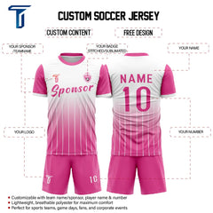 Pink Fade Soccer Jersey custom content